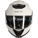 NCR-160E Çene Açılır Gözlüklü E-Ce Belgeli Kask Parlak Beyaz - XL