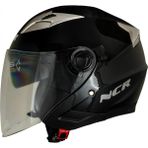 Ncr 708 Yarım Yazlık Kask Siyah Güneş Vizörlü