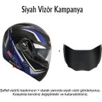 NCR Çene Açılır Kask Ekstra Yedek Siyah Cam - XL