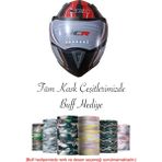 NCR Çene Açılır Kask Kırmızı Ece Belgeli - 55 - 56 cm