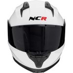 NCR Icon Siyah Vizörlü Çene Açılır Motosiklet Kask ABS Plastik Malzeme ile Şık Tasarım - Beyaz