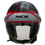 Ncr Kask Çenesiz 230 Ece 22/06 Belgeli Kırmızı Grafik