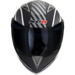 NCR Monster Çene Açılır Motosiklet Kaskı Siyah Vizörlü Ece Belgeli - Siyah - Beyaz