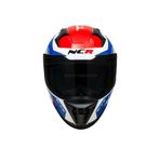 Ncr Stream Kapalı Kask Siyah Vizörlü Mavi Kırmızı (ECE-06) (M)
