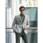 Ncs Bej Erkek Yün Ceket Kırçıllı Slim Fit Mono Yaka Torba Cepli Çift Yırtmaçlı Ceket Ncs Jeans 4009 - 52