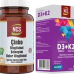 Ncs Çinko Bisglisinat & Bakır Selenium 180 Tablet+Vitamin D3 K2 20 Ml