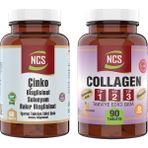 Ncs Çinko Bisglisinat Bakır Selenyum 60 Tablet + Collagen Tip 1-2-3 Glutatyon Vitamin C 90 Tablet