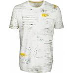 Ncs Erkek Beyaz Bisiklet Yaka Baskılı Slim Fit %100 Pamuk T-Shirt Jeans 1953 - XL