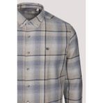 Ncs Erkek Gömlek Bej Uzun Kol Ekose Kareli Flanel Yün Tuşeli Slim Fit Düğmeli Yaka Shirt Ncs Jeans 7269