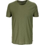 Ncs Erkek Haki Slim Fit Bisiklet Yaka Dokulu Kumaş %100 Pamuk T-Shirt Jeans 1135 - 3XL