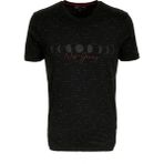 Ncs Erkek Siyah Slim Fit Baskılı Bisiklet Yaka %100 Pamuk T-Shirt Jeans 1931 - XL