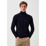 Ncs Erkek Tam Balıkçı Boğazlı Triko Lacivert Slim Fit Pamuklu Sık Örme Kazak Ncs 3003