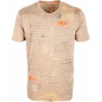 Ncs Erkek Vizon Bisiklet Yaka Baskılı Slim Fit %100 Pamuk T-Shirt Jeans 1953 - Ekru