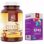 Ncs Ester C Vitamini Kara Mürver 60 Tablet + Vitamin D3 K2 20 ml Damla