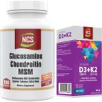 Ncs Glucosamine Chondroitin MSM Boswellia Hyaluronic Acid 180 Tablet + Vitamin D3 K2 20 ml Damla
