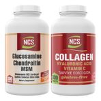 Ncs Glucosamine Chondroitin MSM Collagen Tip 2 Turmeric Root 300 Tablet + Collagen Hyaluronik Acid Vitamin C 300 Tablet