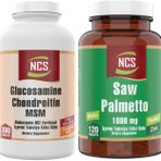 Ncs Glucosamine Chondroitin MSM Type 2 Collagen Turmeric Root 300 Tablet + Saw Palmetto 1000 mg 120 Tablet