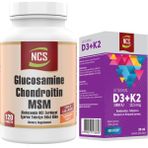 Ncs Glucosamine Chondroitin MSM Type II Collagen Turmeric 120 Tablet + Vitamin D3 K2 20 ml Damla