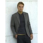 Ncs Gri Erkek Yün Ceket Mono Yaka Slim Fit Çift Yırtmaçlı Ceket Ncs Jeans 4007 - 48