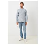 Ncs Jeans Erkek Gömlek Uzun Kol Mavi Slim Fit Hakim Yaka NCS JEANS