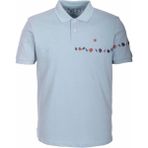 Ncs Jeans Erkek Polo Yaka Tişört Mavi Pamuk Slim Fit Ribanalı Kol Nakışlı T-Shirt Ncs Jeans 1169
