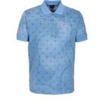 Ncs Jeans Erkek Polo Yaka Tişört Mavi Slim Fit Ribanalı Kol Pamuklu Baskılı T-Shirt Ncs Jeans 1252