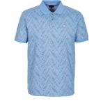 Ncs Jeans Erkek Polo Yaka Tişört Mavi Slim Fit Ribanalı Kol Pamuklu Baskılı T-Shirt Ncs Jeans 1254 - 3XL