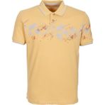 Ncs Jeans Erkek Polo Yaka Tişört Sarı Slim Fit Ribanalı Pamuk Desenli T-Shirt Ncs Jeans 1214 - 3XL