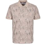 Ncs Jeans Erkek Polo Yaka Tişört Vizon Slim Fit Ribanalı Kol Pamuklu Baskılı T-Shirt Ncs Jeans 1251 - 2XL