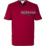 Ncs Jeans Erkek Tişört Bisiklet Yaka Bordo Slim Fit Baskılı T-Shirt Ncs Jeans 1296 - XL