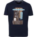Ncs Jeans Erkek Tişört Bisiklet Yaka Lacivert Pamuk Slim Fit Baskılı T-Shirt Ncs Jeans 1228