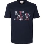 Ncs Jeans Erkek Tişört Bisiklet Yaka Lacivert Slim Fit Baskılı T-Shirt Ncs Jeans 1295
