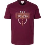 Ncs Jeans Erkek Tişört Bisiklet Yaka Slim Fit Bordo %100 Pamuk Baskılı T-Shirt Ncs Jeans 1300