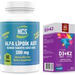Ncs L-Carnitine 100 Mg Koenzim Q10 Alpha Lipoic Acid 200 Mg Coenzyme Q10 100 Mg 90 Tablet & Vitamin D3 + K2 Damla 20 ml