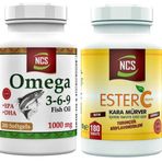 Ncs Omega 3-6-9 200 Kapsül + Ester C Vitamini Kara Mürver 180 Tablet