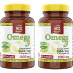Ncs Omega 3 Balık Yağı 1000 mg 60 Yumuşak Kapsül Doğal Limon Aromalı 2 Kutu 120 Softgel