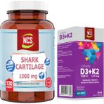 Ncs Shark Cartilage Köpek Balığı Kıkırdağı120 Tab+Vitamin D3 K2 20 Ml