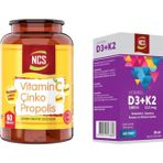 Ncs Vitamin C Çinko Propolis 60 Tablet Vitamin D3 K2 Damla 20 Ml
