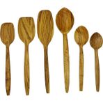ncy Zeytin El Yapımı Kaşık Seti , Tahta Kaşık , Spatula , Çatal , Ahşap Mutfak Seti 6 Parça