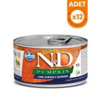 N&D 12x140 gr Pumpkin Balkabaklı Kuzu Etli Yetişkin Konserve Köpek Maması
