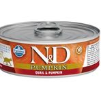 N&D Balkabağı Bıldırcın Tahılsız 80 gr Yetişkin Kedi Konserve