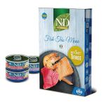 N&D Fish Trio Menü Somonlu ve Karidesli 6x70 gr Yetişkin Kedi Konserve Yaş Maması