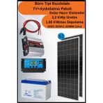 N&D Lighting Büro Tipi Buzdolabı+Tv+Aydınlatma Trenta Mono Solar Paket 3,2kwp - Siyah