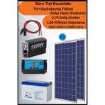 N&D Lighting Büro Tipi Buzdolabı+Tv+Aydınlatma Trenta Solar Paket 2,75KWP - Beyaz