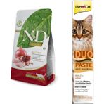 N&D Nd Tahılsız Kısırlaştırılmış Yetişkin Kedi Maması 1,5 Kg + Gimcat Tavuklu Anti-Hairball Malt 50Gr