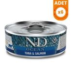 N&D Ocean Ton Balığı ve Somonlu 6x70 gr Yaş Kedi Maması Konserve