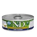 N&D Prime 6x70 gr Kuzulu ve Yaban Mersinli Tahılsız Yetişkin Kedi Konservesi
