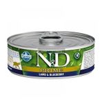 N&D Prime 70 gr Tahılsız Kuzu Etli ve Yaban Mersinli Yetişkin Kedi Konserve Maması
