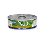 N&D Prime 80 gr Tahılsız Kuzu Eti ve Yaban Mersinli Yetişkin Kedi Konservesi