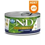 N&D Prime Kuzu Etli ve Yaban Mersinli 12x140 gr Konserve Köpek Maması